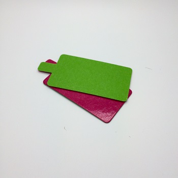 Monoportion Rectangular Cake Bases 9.5cm x 4.5cm (green/fushia)